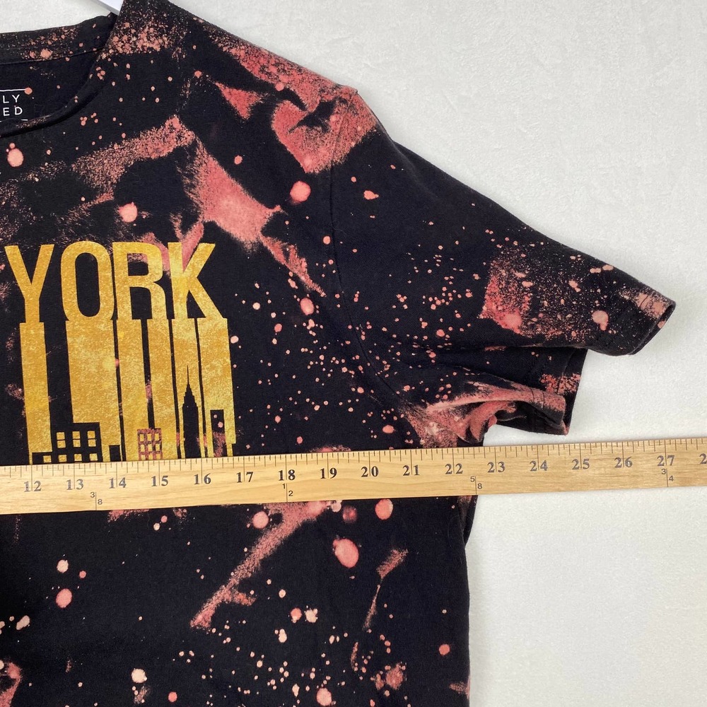 Simply Styled Sz XL Custom New York Graphic Print Reverse Tie Dye‎ Tee Shirt - Picture 4 of 7